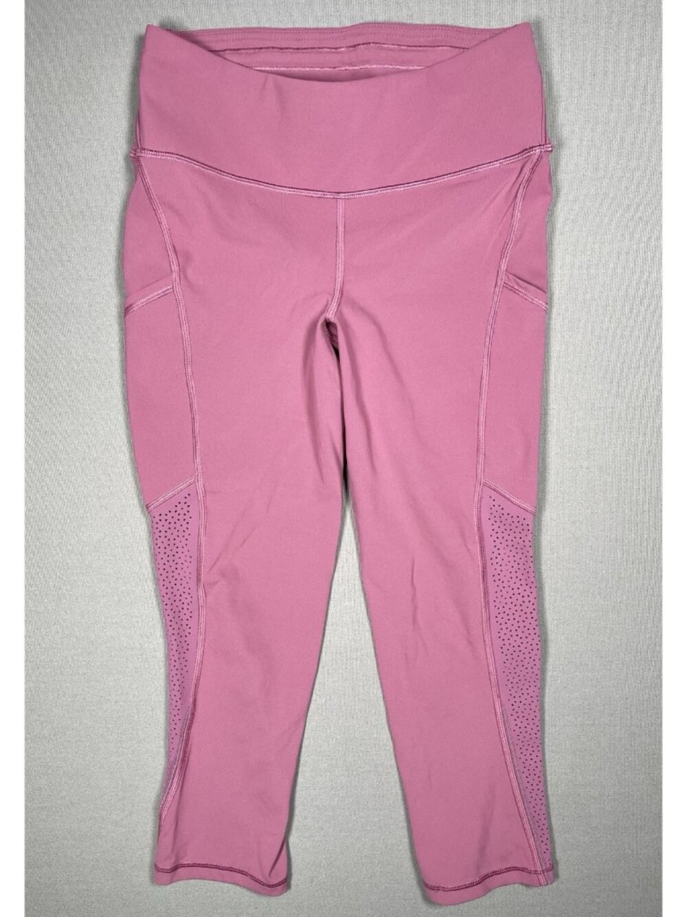 Lululemon Ready To Race Crop Pink Moss Rose Luxtreme Leggings - Women Size 4
